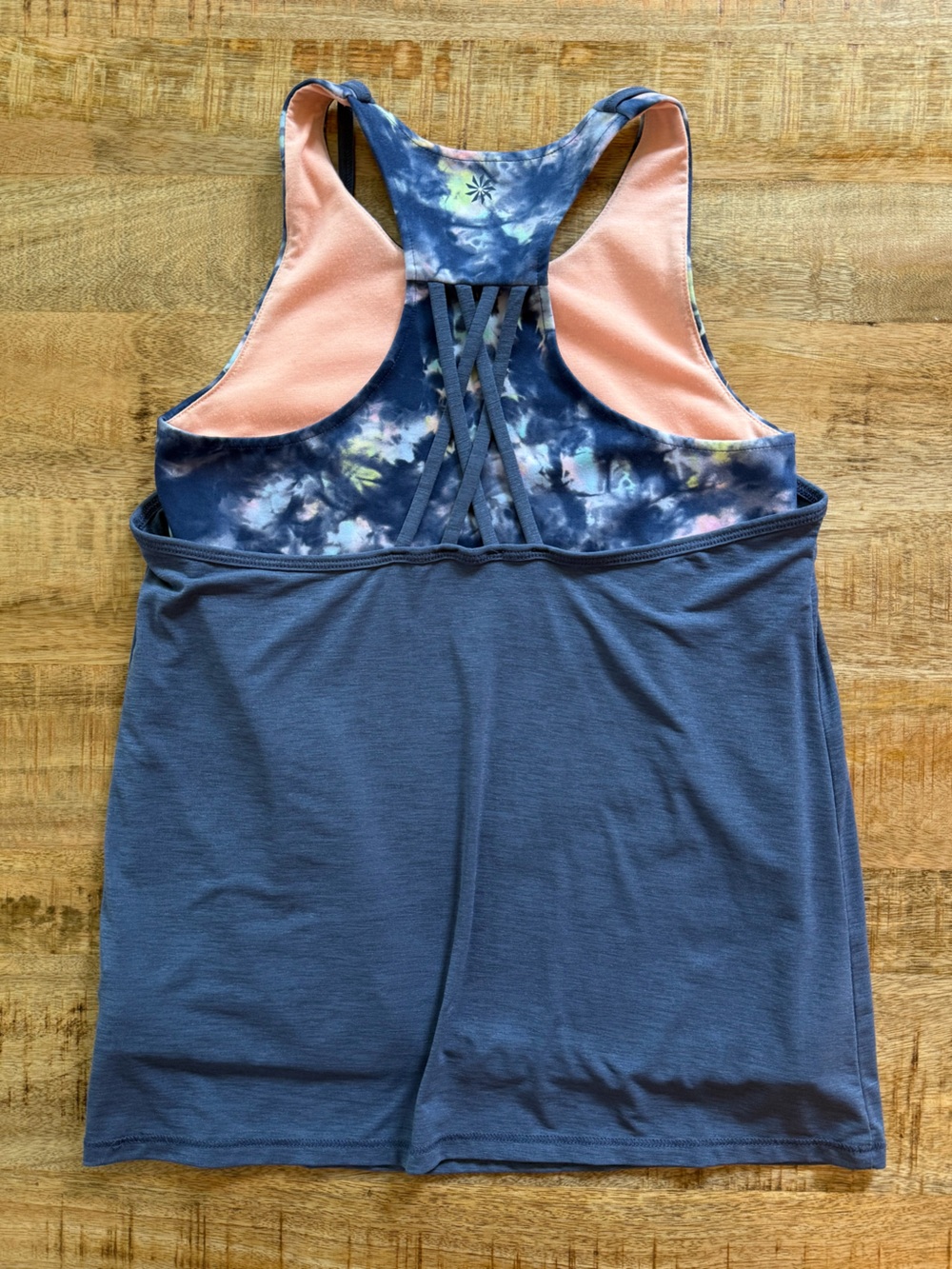 Athleta Girl Blue Racerback Built-In Bra Athletic Tank Top Size L/12